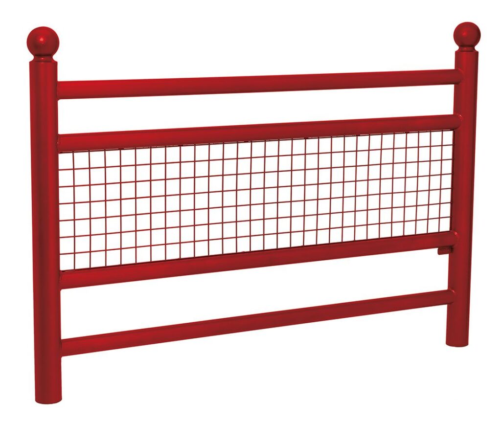 Sphere Through Railing Linea railing with Sphere top cap - Workplace Outdoor Solutions