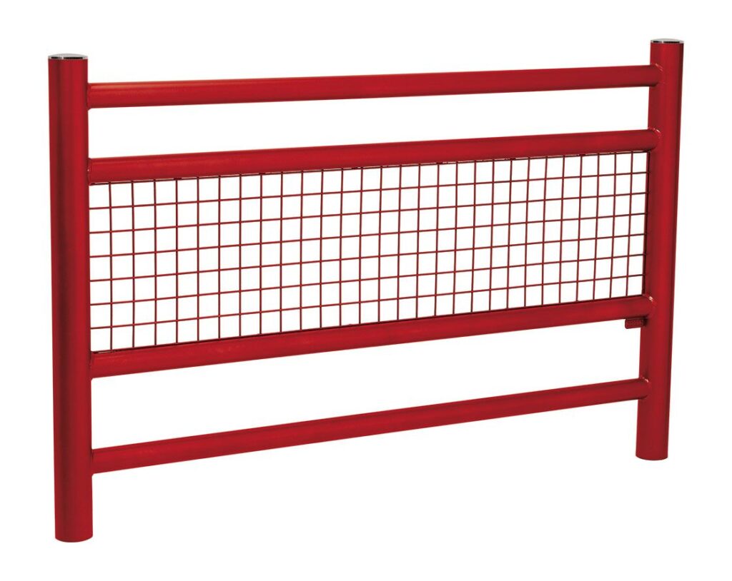 Linea railing with brushed stainless steel top cap - Workplace Outdoor ...