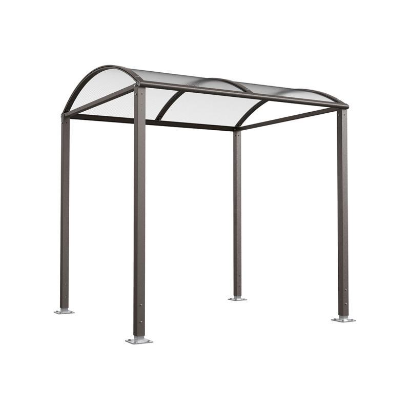 Medium Barrel roof bicycle shelter with polycarbonate cladding – Procity - Image 4
