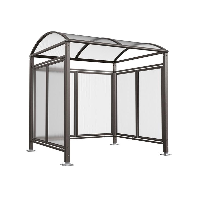Medium Barrel roof bicycle shelter with polycarbonate cladding – Procity - Image 7