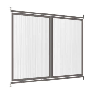 Cladding for bicycle shelters - Rear cladding - basic shelter, Procity Grey