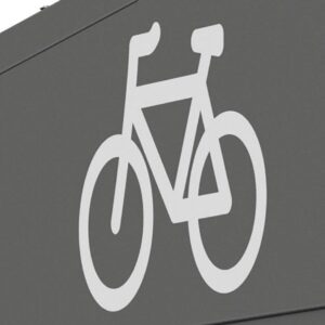 White bicycle decal