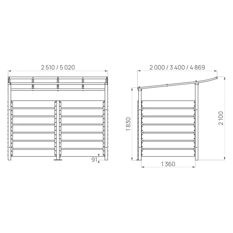 Modulo bicycle shelter with HPL cladding - Image 2