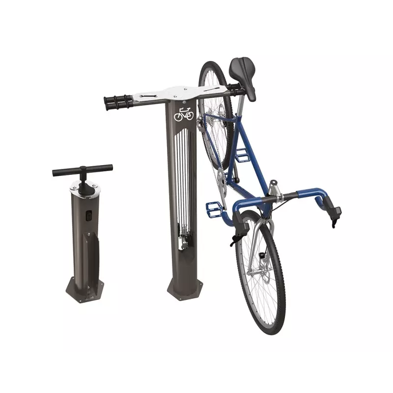 Public bicycle repair point and air pump - Procity