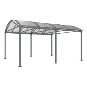"XXL" barrel roof shelter for bikes and motor bikes - Procity