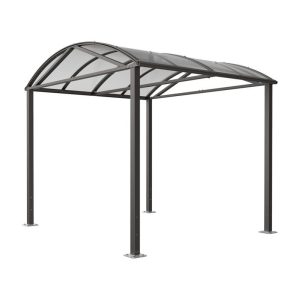 "L" barrel roof bicycle & motor bike shelter - Procity