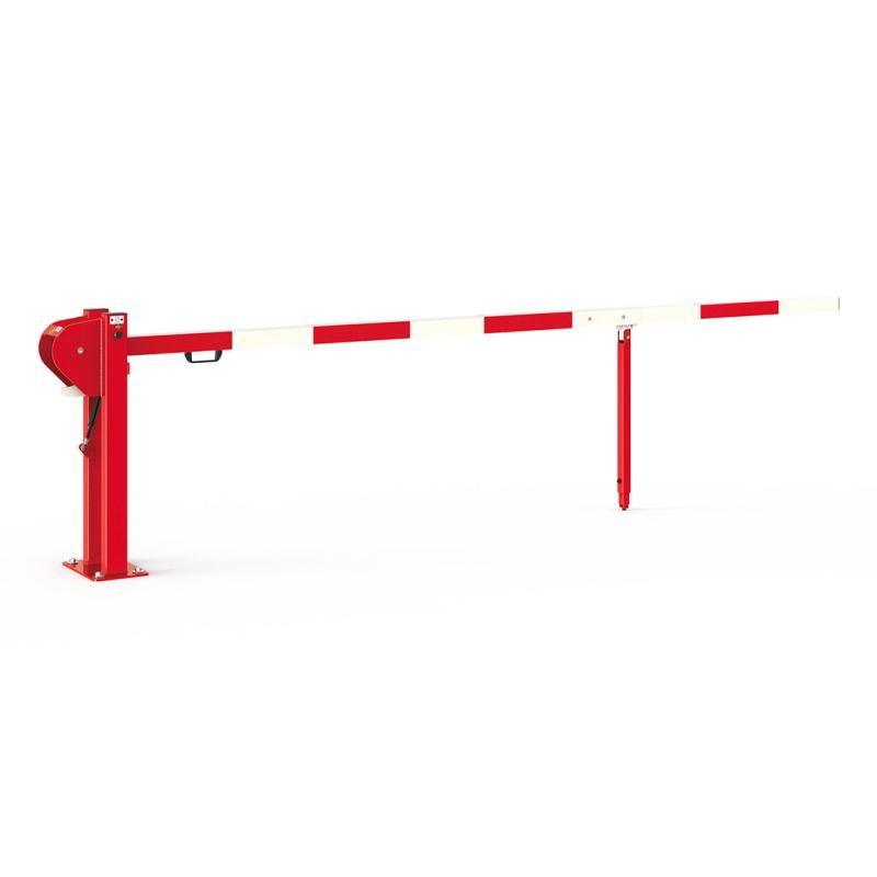 Rising boom barrier with gas strut system - Procity