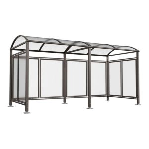 Large UK compliant Smoking Shelter with polycarbonate cladding – Procity